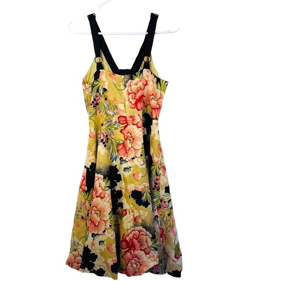 VASNA Desire boho floral beaded sequined sundress. Fit & flare. 100% cotton. M - Picture 2 of 6